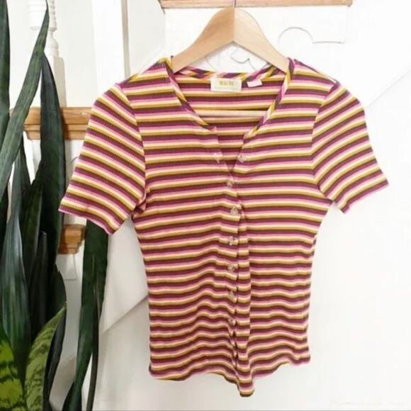 Maeve anthropologie striped button front blouse XS - Picture 1 of 5